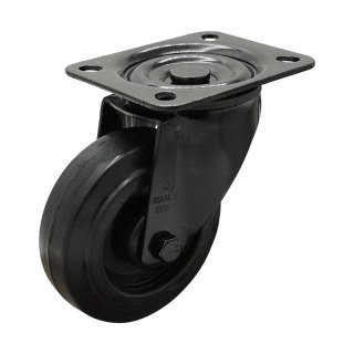 roulette pivotante 100mm Novio Noir série 07 ᠆ 15 montage de la plaque roulement à billes