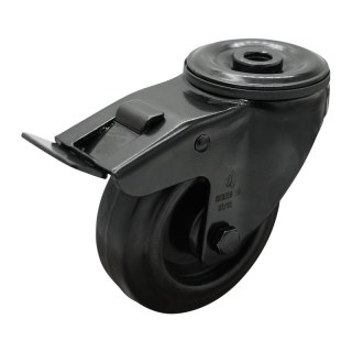 roulette pivotante avec frein 100mm Novio Noir série 07 ᠆ 15 trou pour boulon roulement à rouleaux