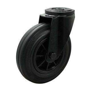 roulette pivotante 160mm Novio Noir série 01 ᠆ 15 trou pour boulon roulement à rouleaux