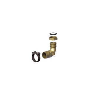 zuignippel 90° 3/4" X 40mm incluso slangklem 52-55mm