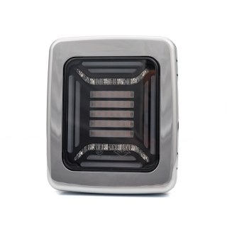 LED achterlicht | chrome | 12-24V | 100cm kabel |H+V montage