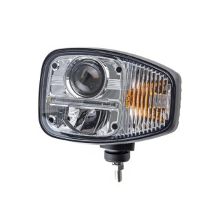 rechter LED-Scheinwerfer, 10-30v, Deutsch 6-PIN-Steckverbinder, unverarbeitetes Cabuchon