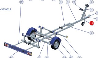 ROUE JOCKEY D48 AVEC BUTEE A BILLE