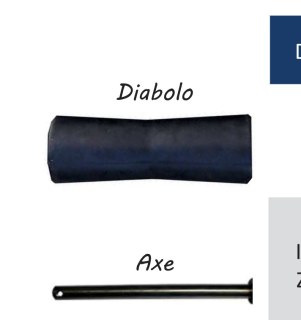 AXE GALET D 16 ZINGUE
