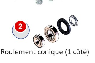 KIT ROULEMENTS CONIQUE WAP ESSIEU 1800KG BAIN D'HUILE FREIN WS284