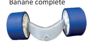 SUPPORT AVEC GALETS 120/60 BLEU