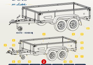 Essieu SF 750 KG 4X100 EAB 1360