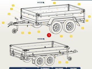 Châssis 233x132 2X750KG
